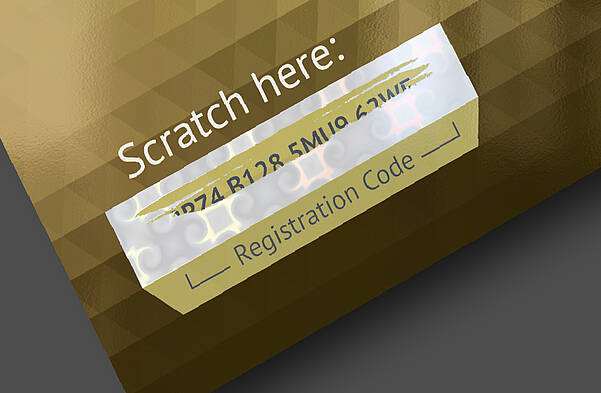 Goldene Bonuskarte mit Scratch-off-Dekor