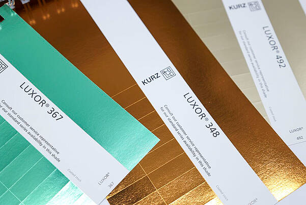 Metallic green & golden hot-stamping foils LUXOR®/ALUFIN®